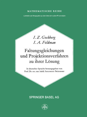 cover image of Faltungsgleichungen und Projektionsverfahren zu ihrer Lösung